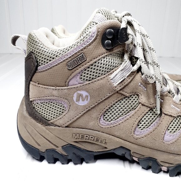 Merrell Ridgepass Women's Brindle/Sea Fog Mid Waterproof Boots F847 - Picture 8 of 12